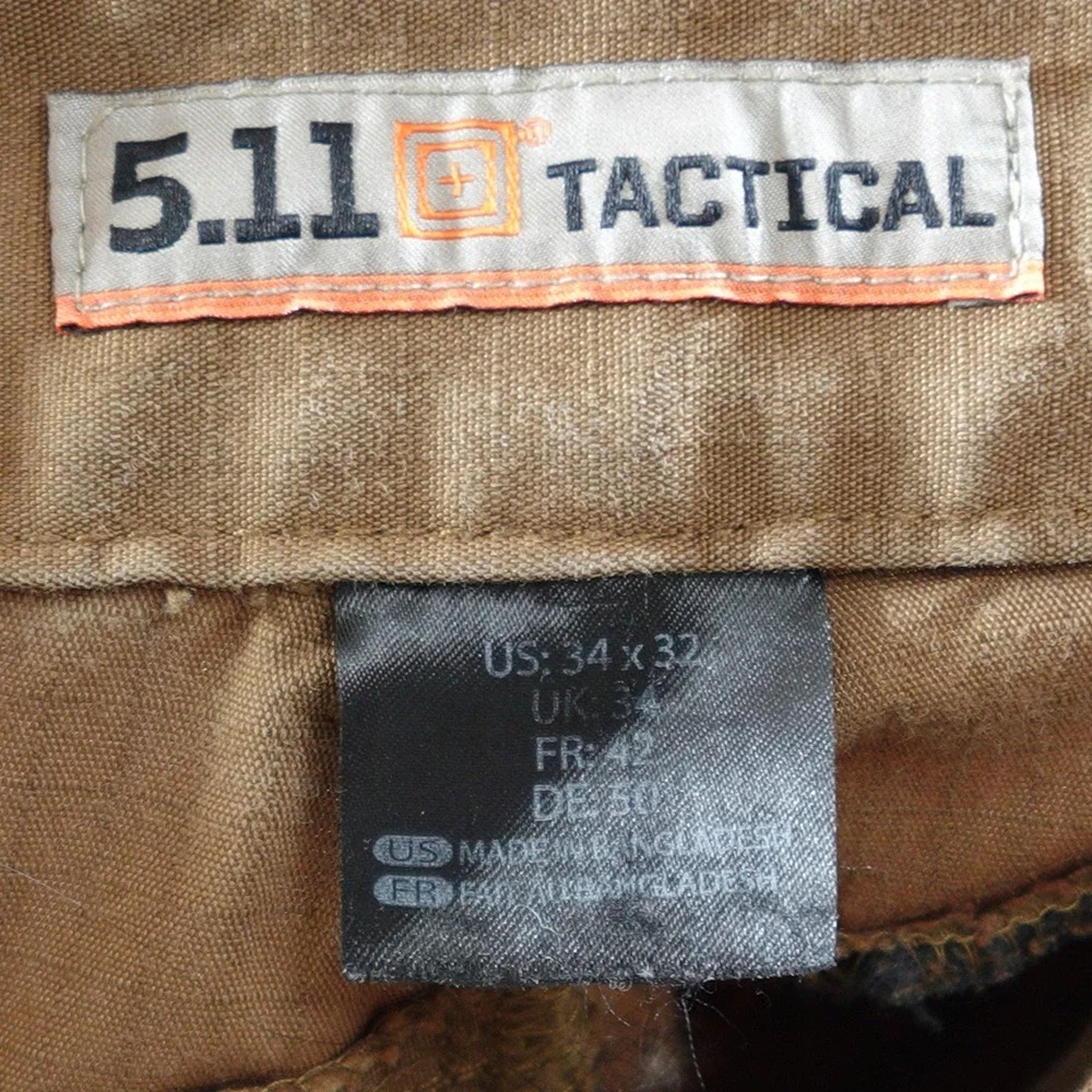 5.11 Tactical Pants Mens 34x32 Brown Stryke Flex-Tac Ripstop Cargo Workwear